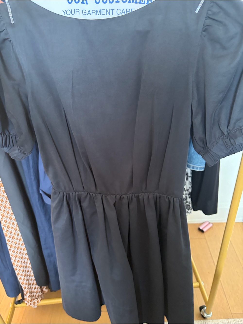 STAUD Alix Puff Sleeve Open-Back Mini Dress - size 2 - Picture 4 of 4